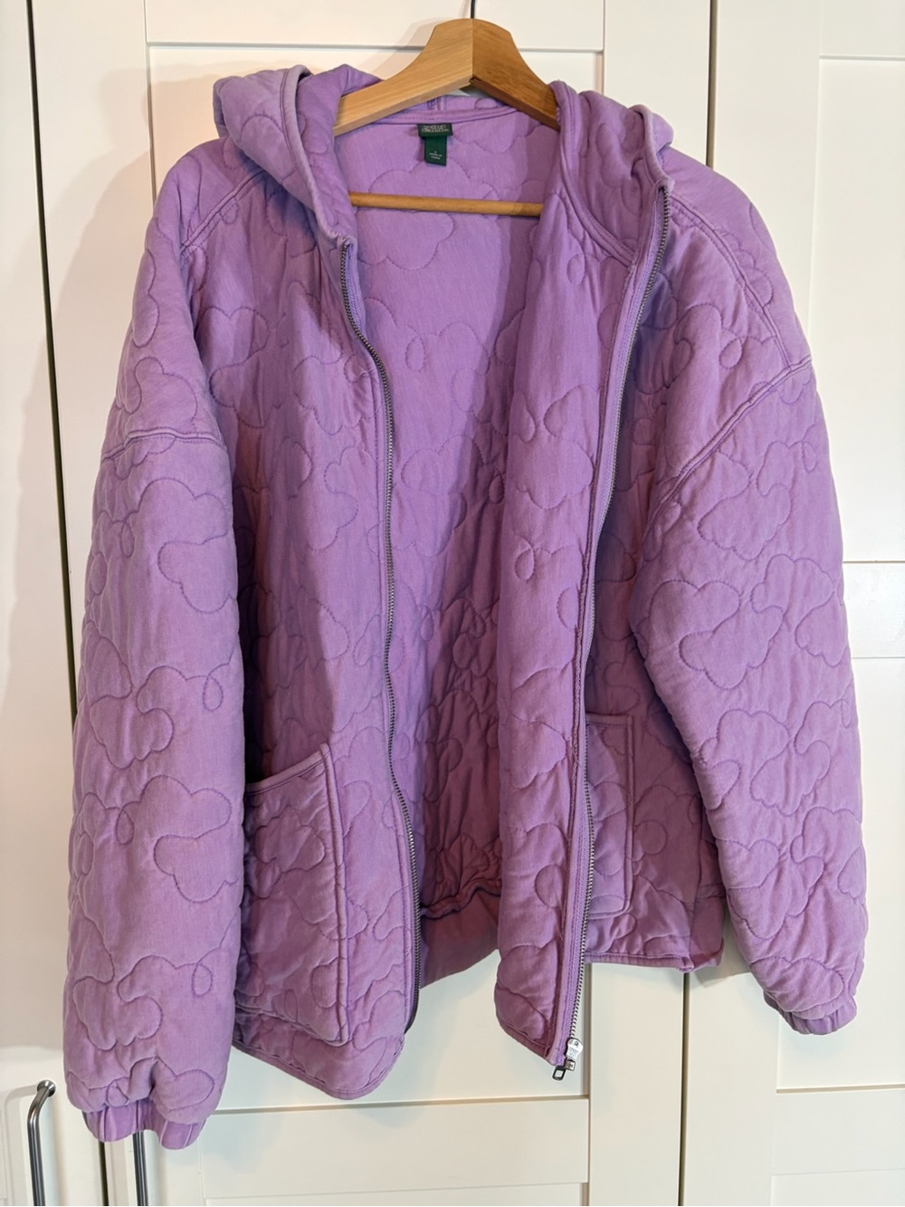 wild fable Lavender Quilted Hooded Puffer Jacket W